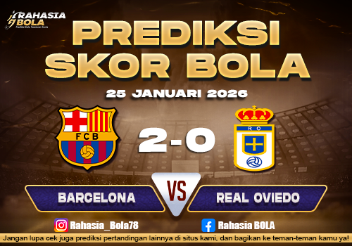 Prediksi Skor Bola Barcelona vs Real Oviedo 25 Januari 2026