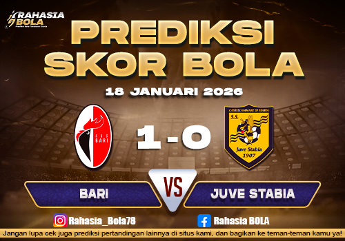 Prediksi Skor Bola Bari vs Juve Stabia 18 Januari 2026