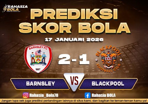 Prediksi Skor Bola Barnsley vs Blackpool 17 Januari 2026