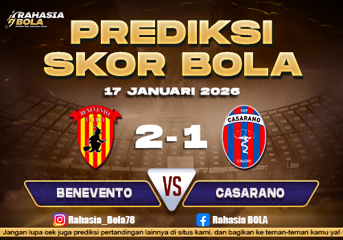 Prediksi Skor Bola Benevento vs Casarano 17 Januari 2026