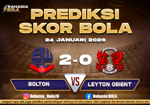 Prediksi Skor Bola Bolton vs Leyton Orient 24 Januari 2026