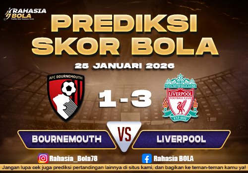 Prediksi Skor Bola Bournemouth vs Liverpool 25 Januari 2026