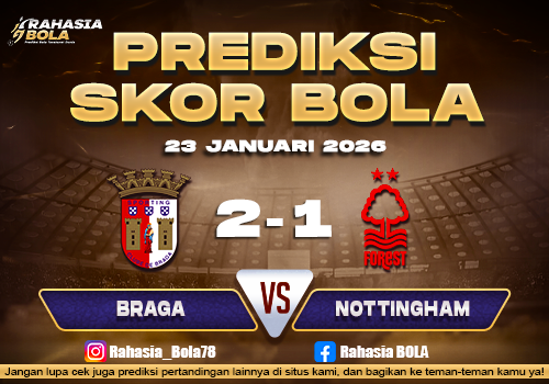 Prediksi Skor Bola Braga vs Nottingham 23 Januari 2026