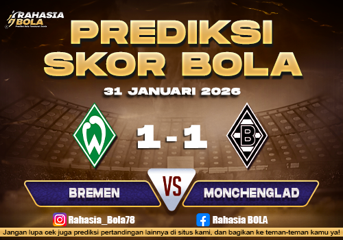 Prediksi Skor Bola Bremen vs Monchenglad 31 Januari 2026