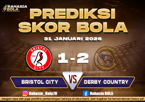 Prediksi Skor Bola Bristol City vs Derby 31 Januari 2026
