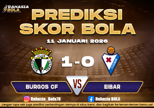 Prediksi Skor Bola Burgos CF vs Eibar 11 Januari 2026