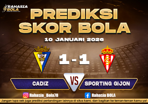 Prediksi Skor Bola Cadiz vs Sporting Gijon 10 Januari 2026
