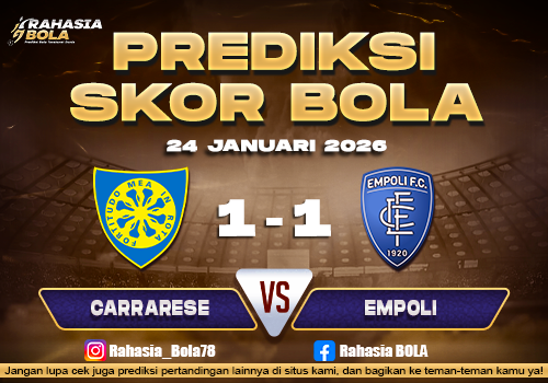 Prediksi Skor Bola Carrarese vs Empoli 24 Januari 2026