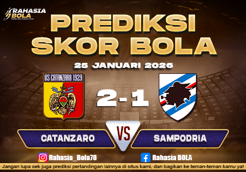 Prediksi Skor Bola Catanzaro vs Sampdoria 25 Januari 2026