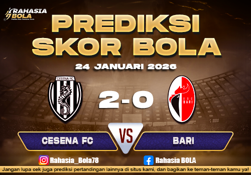 Prediksi Skor Bola Cesena vs Bari 24 Januari 2026