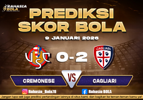 Prediksi Skor Bola Cremonese vs Cagliari 9 Januari 2026