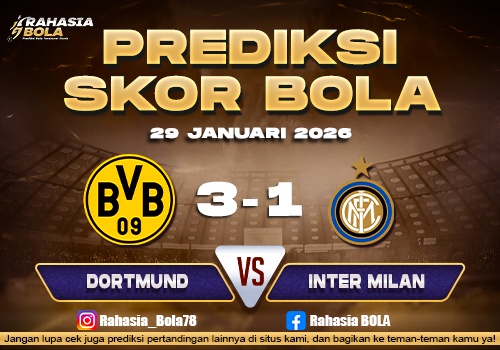 Prediksi Skor Bola Dortmund vs Inter Milan 29 Januari 2026