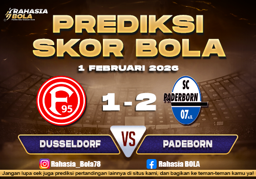 Prediksi Skor Bola Dusseldorf vs Paderborn 1 Februari 2026