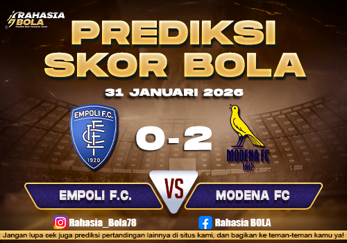 Prediksi Skor Bola Empoli vs Modena 31 Januari 2026
