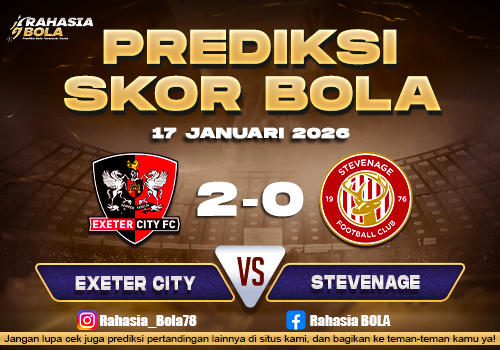Prediksi Skor Bola Exeter City vs Stevenage 17 Januari 2026