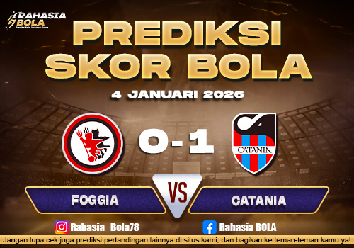 Prediksi Skor Bola Foggia vs Catania 4 Januari 2026