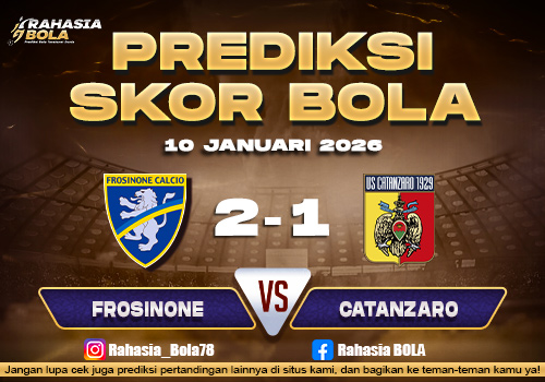 Prediksi Skor Bola Frosinone vs Catanzaro 10 Januari 2026