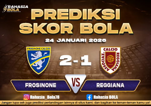 Prediksi Skor Bola Frosinone vs Reggiana 24 Januari 2026