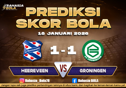 Prediksi Skor Bola Heerenveen vs Groningen 18 Januari 2026