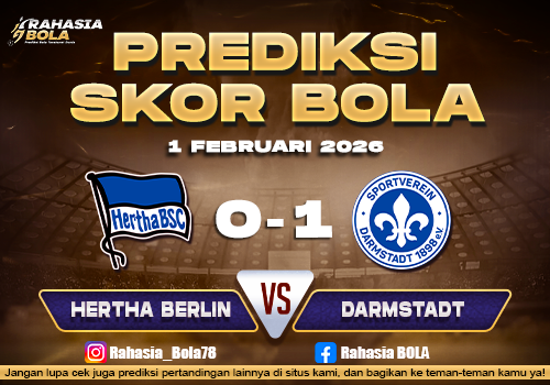 Prediksi Skor Bola Hertha Berlin vs Darmstadt 1 Februari 2026
