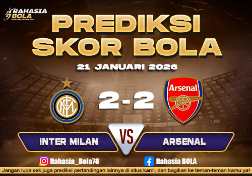 Prediksi Skor Bola Inter Milan vs Arsenal 21 Januari 2026