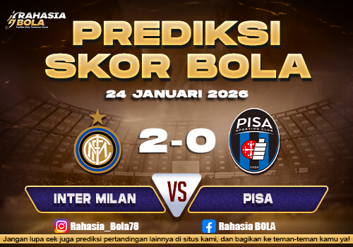 Prediksi Skor Bola Inter Milan vs Pisa 24 Januari 2026