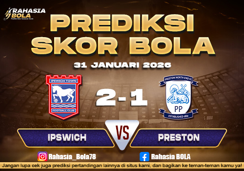 Prediksi Skor Bola Ipswich vs Preston 31 Januari 2026