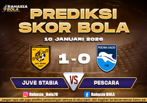 Prediksi Skor Bola Juve Stabia vs Pescara 10 Januari 2026