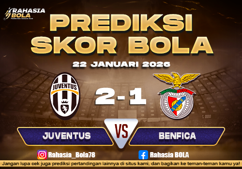 Prediksi Skor Bola Juventus vs Benfica 22 Januari 2026