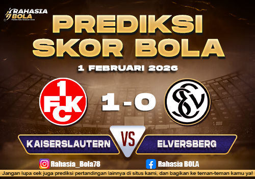 Prediksi Skor Bola Kaiserslautern vs Elversberg 1 Februari 2026