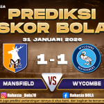 Prediksi Skor Bola Mansfield vs Wycombe 31 Januari 2026