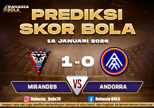 Prediksi Skor Bola Mirandes vs Andorra 18 Januari 2026