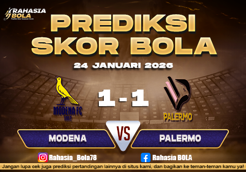 Prediksi Skor Bola Modena vs Palermo 24 Januari 2026