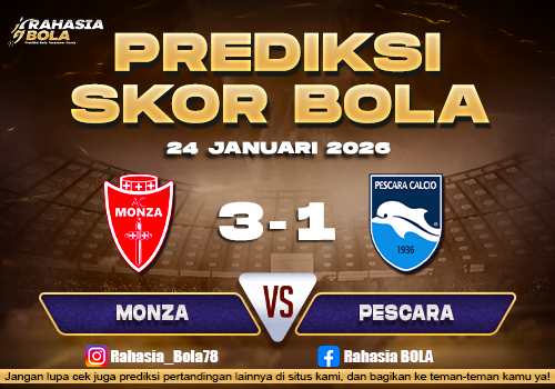 Prediksi Skor Bola Monza vs Pescara 24 Januari 2026