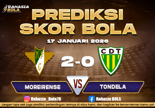 Prediksi Skor Bola Moreirense vs Tondela 17 Januari 2026