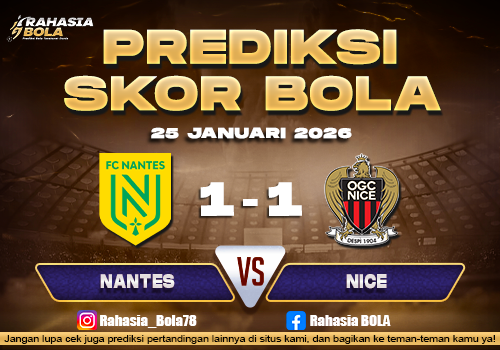 Prediksi Skor Bola Nantes vs Nice 25 Januari 2026