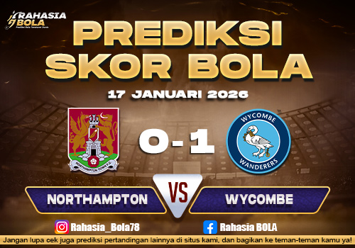Prediksi Skor Bola Northampton vs Wycombe 17 Januari 2026