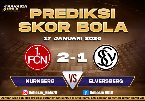 Prediksi Skor Bola Nurnberg vs Elversberg 17 Januari 2026