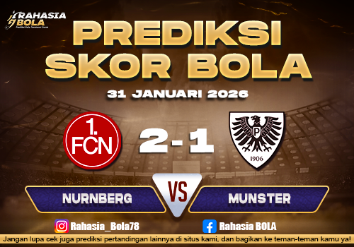 Prediksi Skor Bola Nurnberg vs Munster 31 Januari 2026