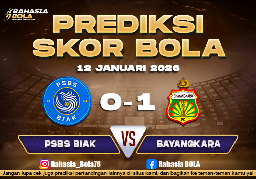 Prediksi Skor Bola PSBS Biak vs Bayangkara 12 Januari 2026