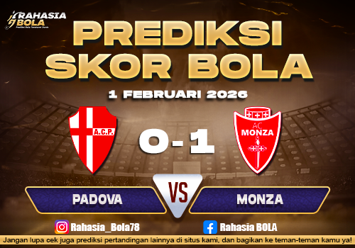Prediksi Skor Bola Padova vs Monza 1 Februari 2026