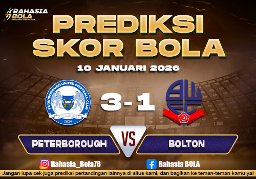 Prediksi Skor Bola Peterborough Utd vs Bolton 10 Januari 2026
