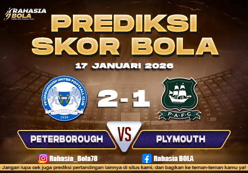 Prediksi Skor Bola Peterborough vs Plymouth 17 Januari 2026