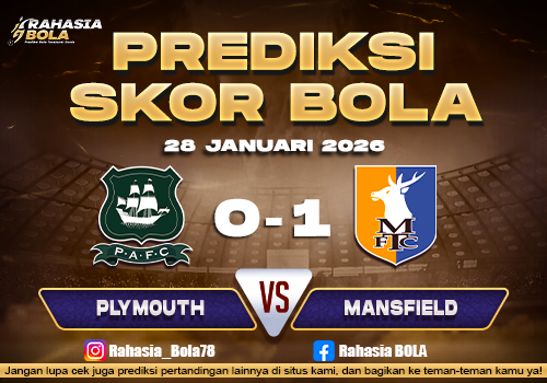Prediksi Skor Bola Plymouth vs Mansfield 28 Januari 2026