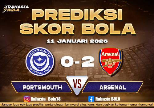 Prediksi Skor Bola Portsmouth vs Arsenal 11 Januari 2026