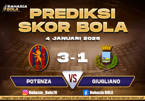 Prediksi Skor Bola Potenza vs Giugliano 4 Januari 2026