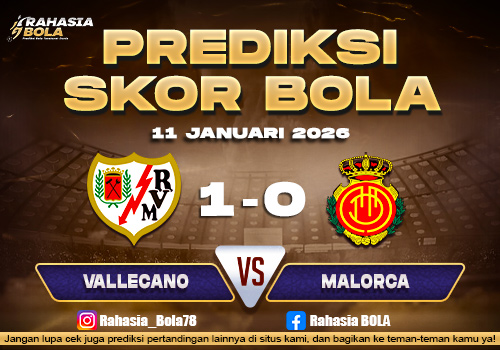 Prediksi Skor Bola Rayo Vallecano vs Mallorca 11 Januari 2026