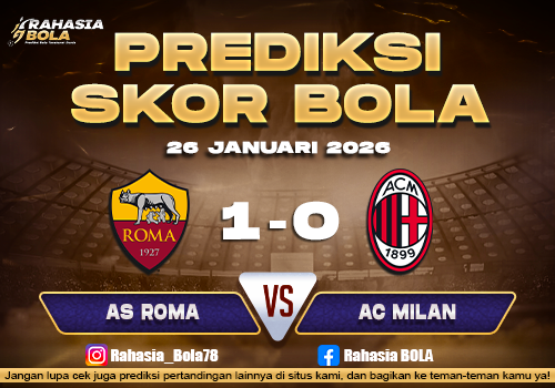 Prediksi Skor Bola Roma vs AC Milan 26 Januari 2026