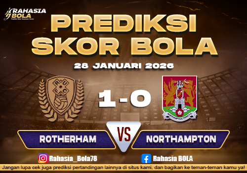 Prediksi Skor Bola Rotherham vs Northampton 28 Januari 2026
