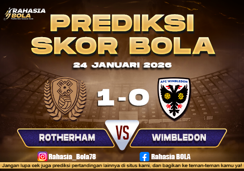 Prediksi Skor Bola Rotherham vs Wimbledon 24 Januari 2026